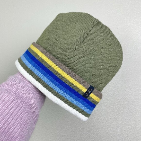 Pendleton National Park Stripe Beanie Fold Over Green Gorpcore Knit Unisex OS - Picture 1 of 16